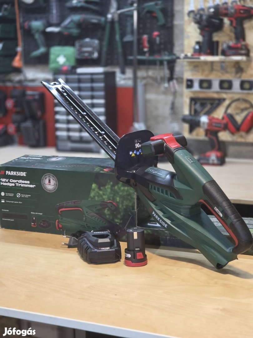 [Új] Parkside Akkus x12v sövénynyíró szett akkuval+töltővel! 35cm